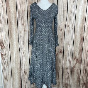 Jody California Vintage Paisley Black & White Midi Dress Sz 9